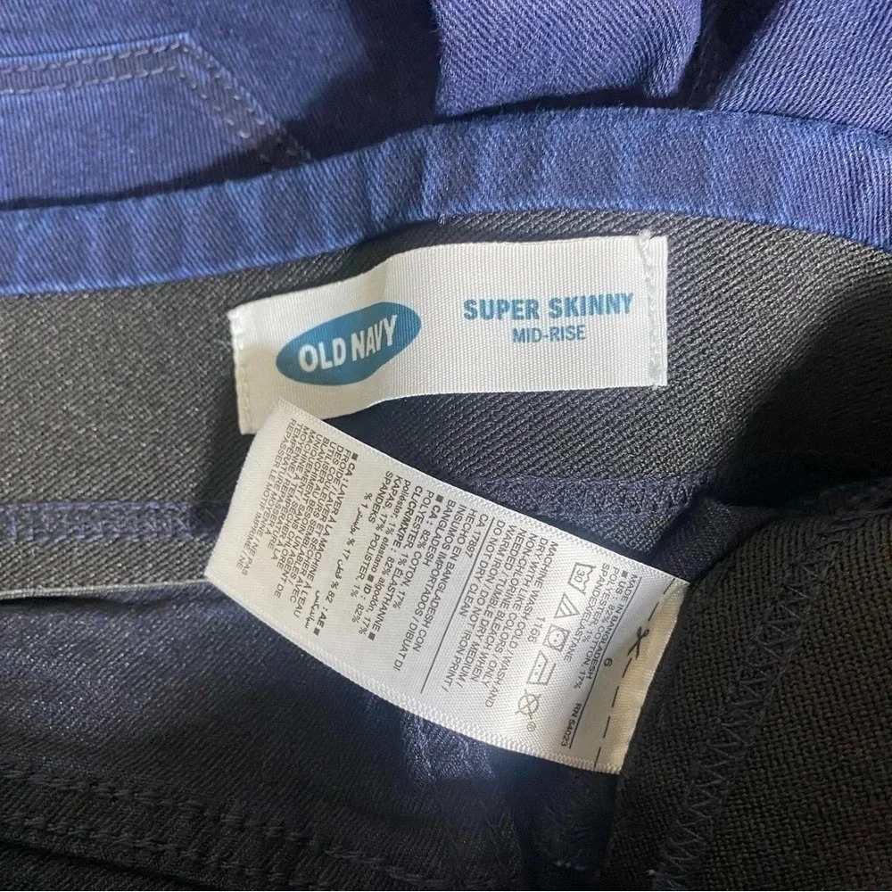 Old Navy Super Skinny Jeggings 6 Dark Blue Slimming Mid Rise Pull On‎ Denim NEW - Picture 5 of 5